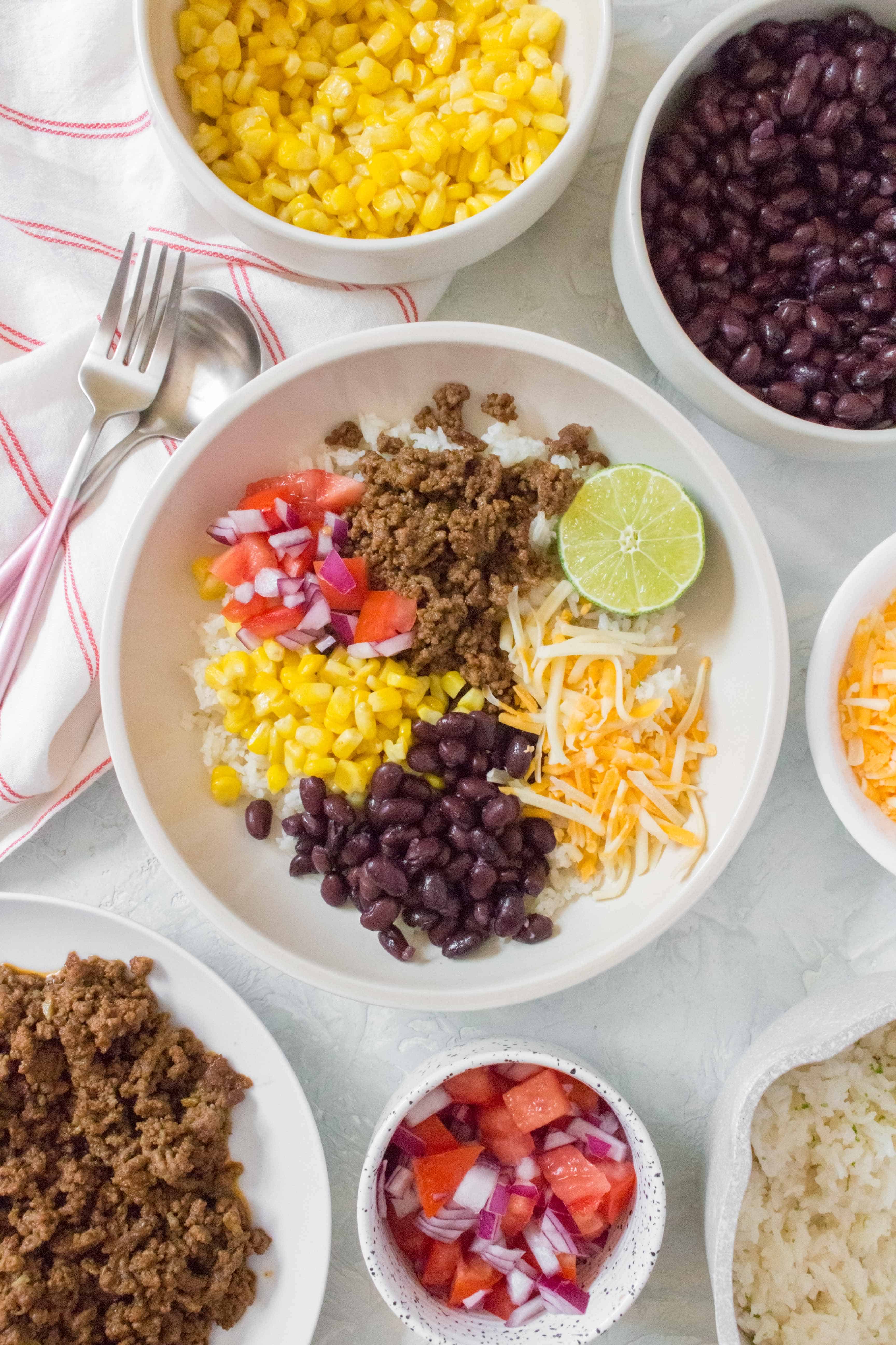 This easy and healthy Taco Bowl Meal Prep is going to become a staple in your meal prep rotation! Simple, filling, and delicious!Â 