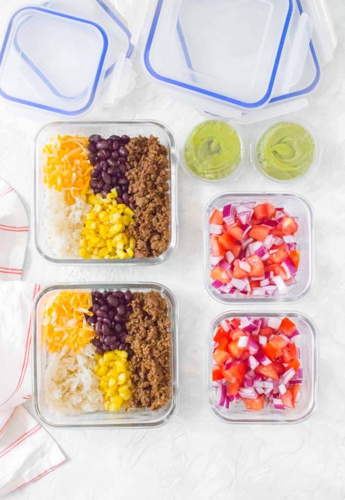 Taco Bowl Meal Prep - Carmy - Easy Healthy-ish Recipes