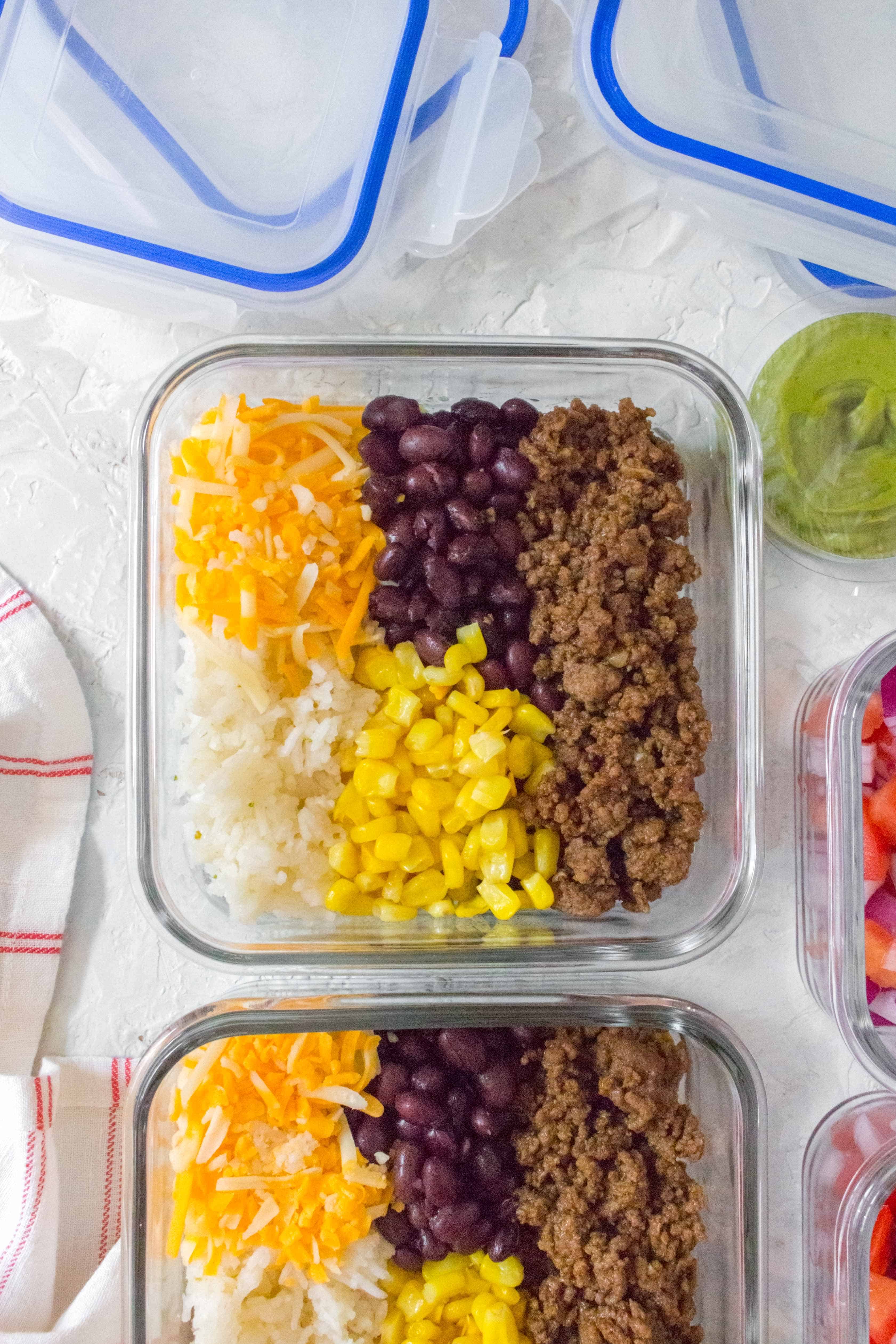 Easy Taco Salad Meal Prep Bowls, Recipe