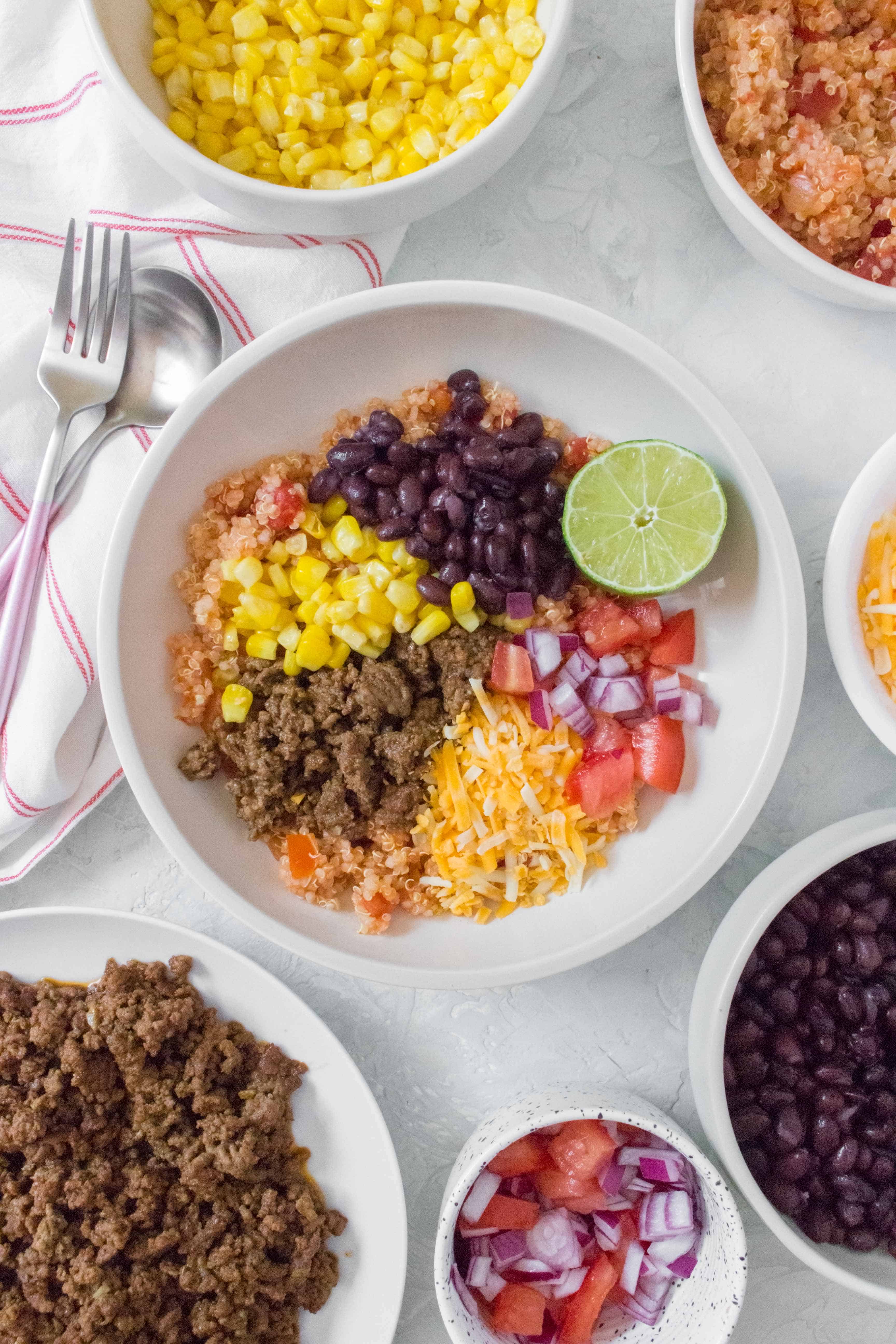 This easy and healthy Quinoa Taco Bowl Meal Prep is perfect for meal prepping! Simple, filling, and delicious!Â 