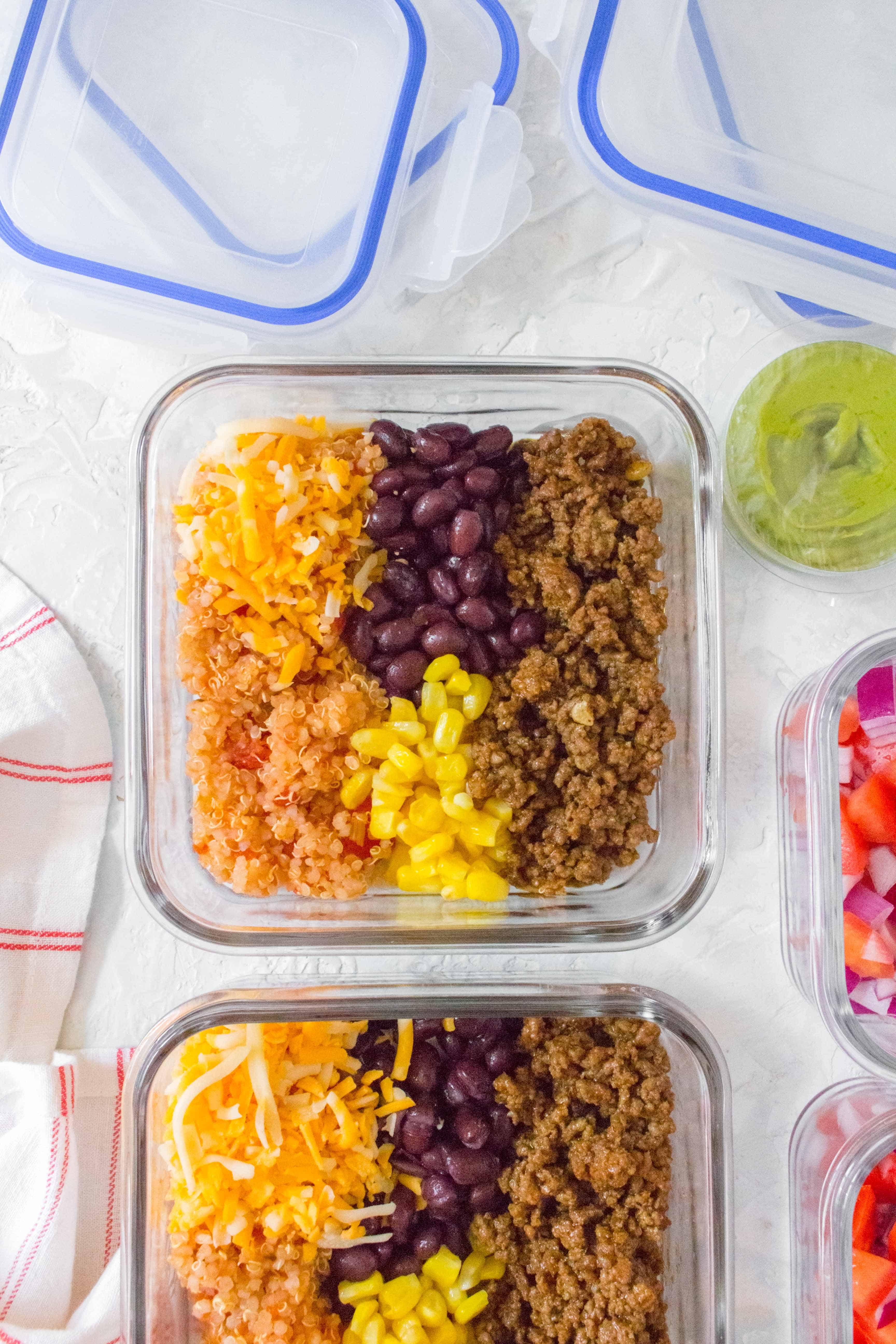 This easy and healthy Quinoa Taco Bowl Meal Prep is perfect for meal prepping! Simple, filling, and delicious!Â 