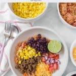 This easy and healthy Quinoa Taco Bowl Meal Prep is perfect for meal prepping! Simple, filling, and delicious! 
