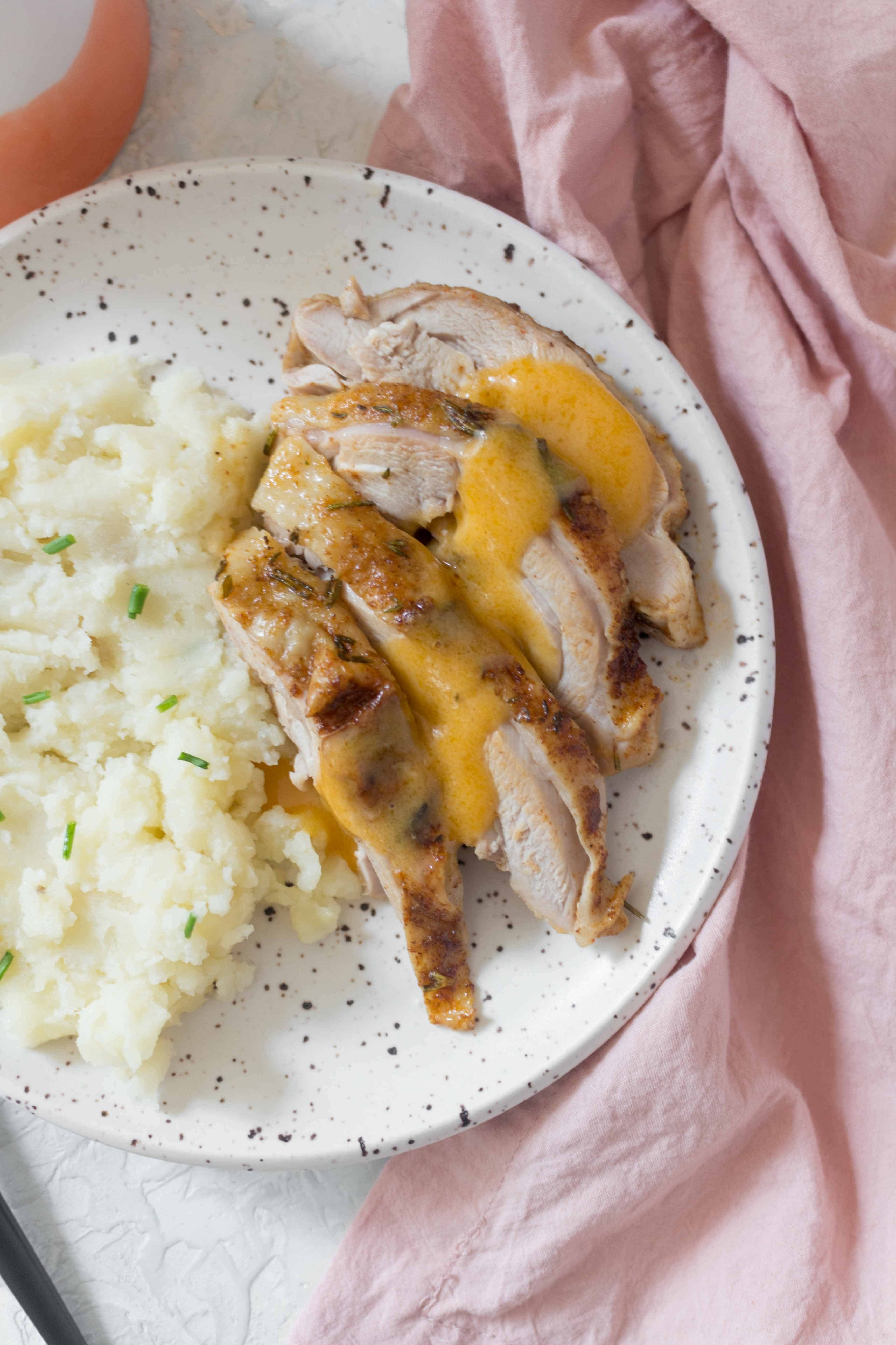 This Oven Roasted Turkey Thighs recipe is so simple to throw together - it's perfect if you want to skip cooking a whole turkey! Gravy instructions are included.
