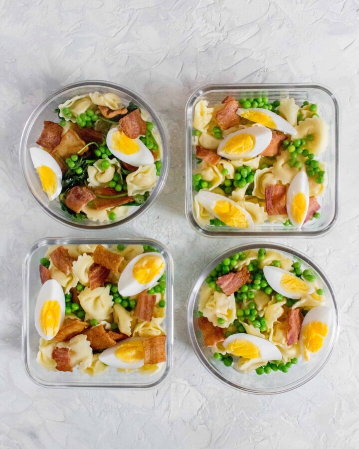 This 20 Minute Tortellini Meal Prep is so easy to put together! Plus easy variations to keep the week's meal prep exciting!