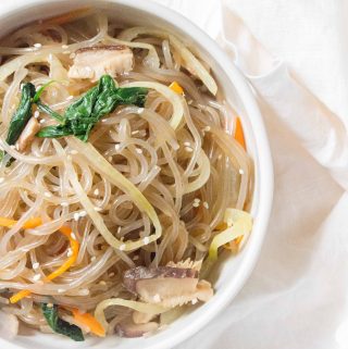 Ever wondered how to make Japchae at home? Here's a super quick and easy method! Japchae is the perfect dish for a potluck or as a meal prep!