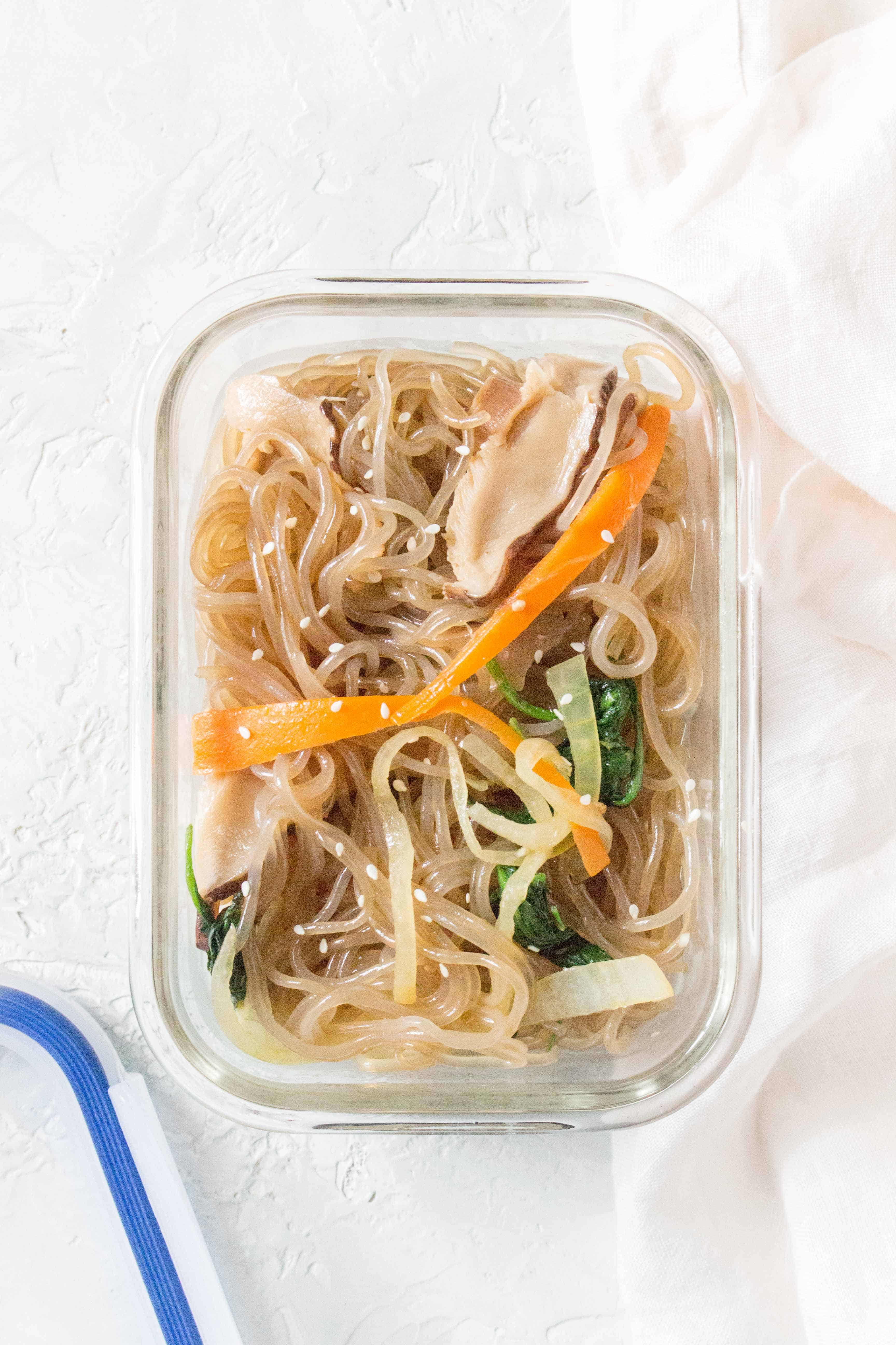 Ever wondered how to make Japchae at home? Here's a super quick and easy method! Japchae is the perfect dish for a potluck or as a meal prep!