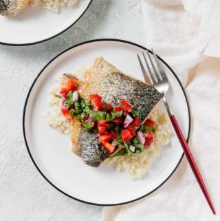 This Salmon with Strawberry Salsa is the perfect meal to whip up when in need of a last minute "fancy" looking dinner. Pack up leftovers for a cold lunch the next day.