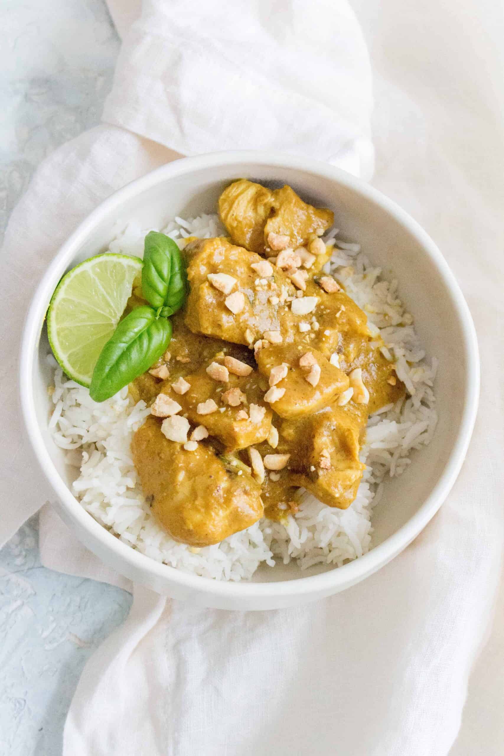 Creamy, aromatic, and easy to make, this Instant Pot Chicken Peanut Satay is going to become a staple in your meal plans!