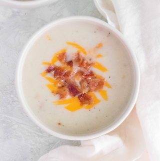 The perfect bowl of soup to warm up to, this easy Instant Pot Potato Soup hits the spot!