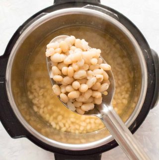 white beans cooked in the instant pot