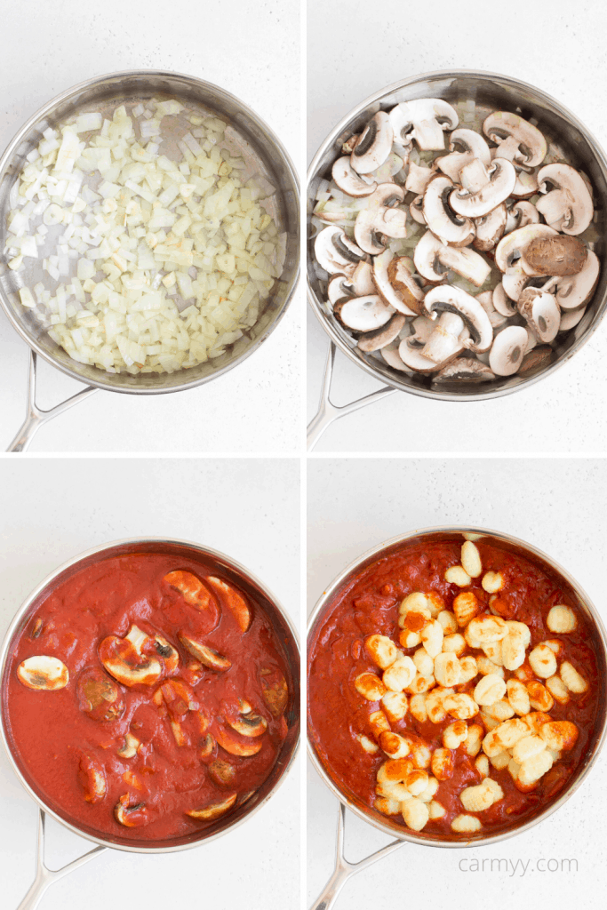 Gnocchi in Tomato Sauce with Mushrooms Under 60 Minute Meals