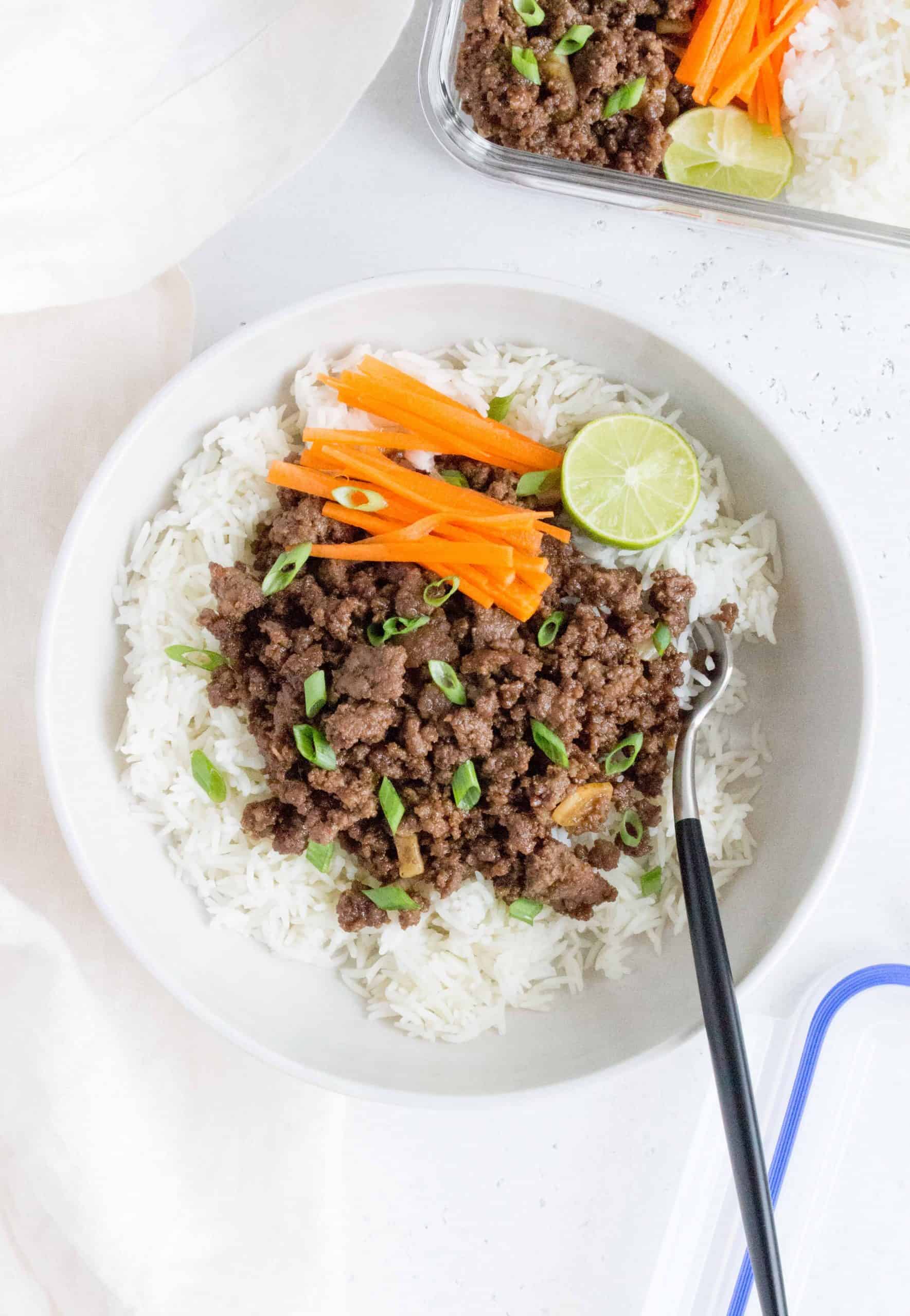 Meal Prep Asian Beef Bowls - Apple of My Eye