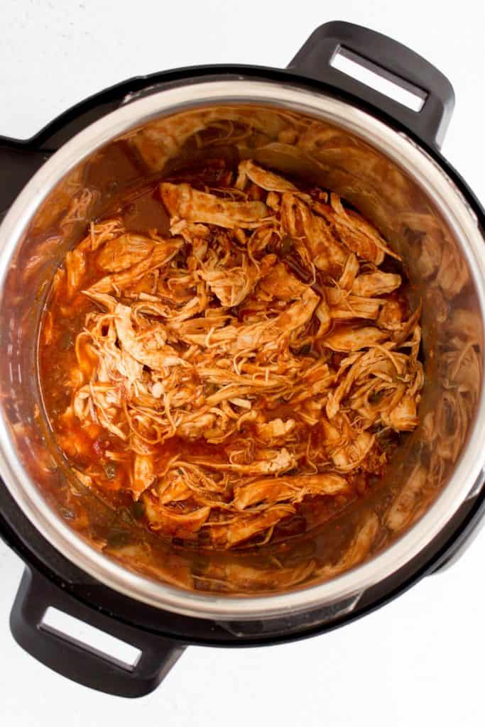 shredded taco chicken meat in instant pot