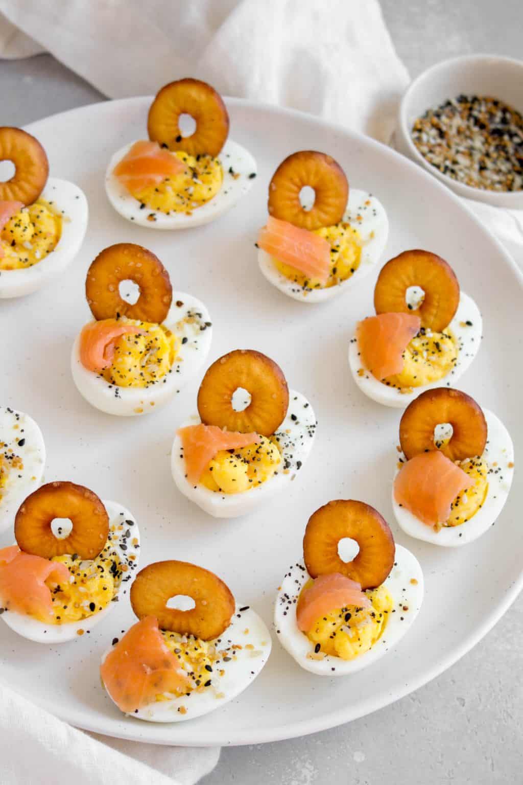 Instant Pot Devilled Eggs Bagel & Lox Inspired