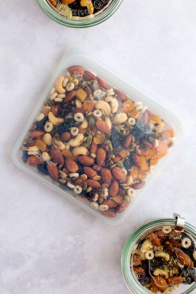 trail mix in a stasher bag