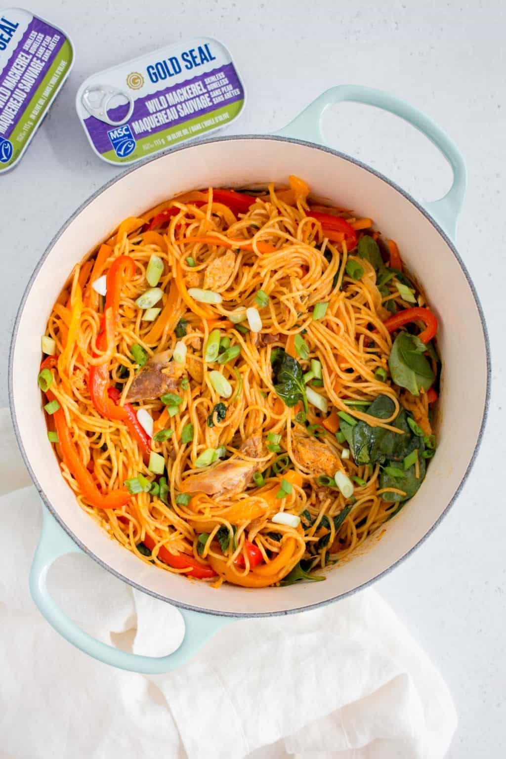 Gochujang Noodles with Mackerel Meal Prep + Quick Dinner