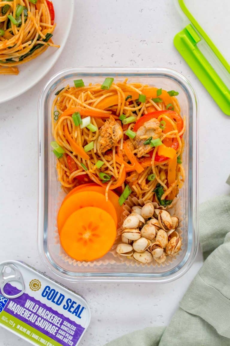 Gochujang Noodles with Mackerel Meal Prep + Quick Dinner