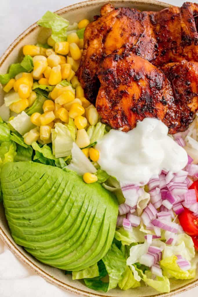 Honey Chipotle Chicken Salad Bowl Meal Prep Friendly