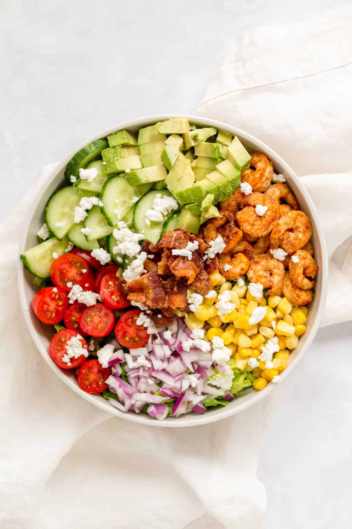 Chopped Salad with Shrimp