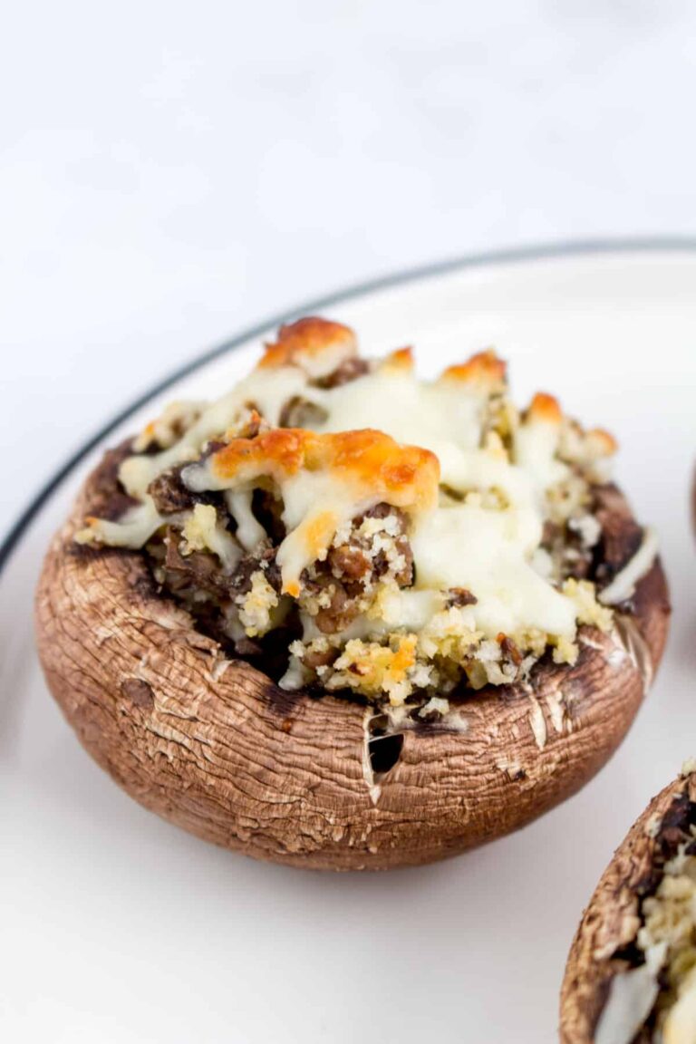Easy Healthy Stuffed Mushrooms Main or Side Dish