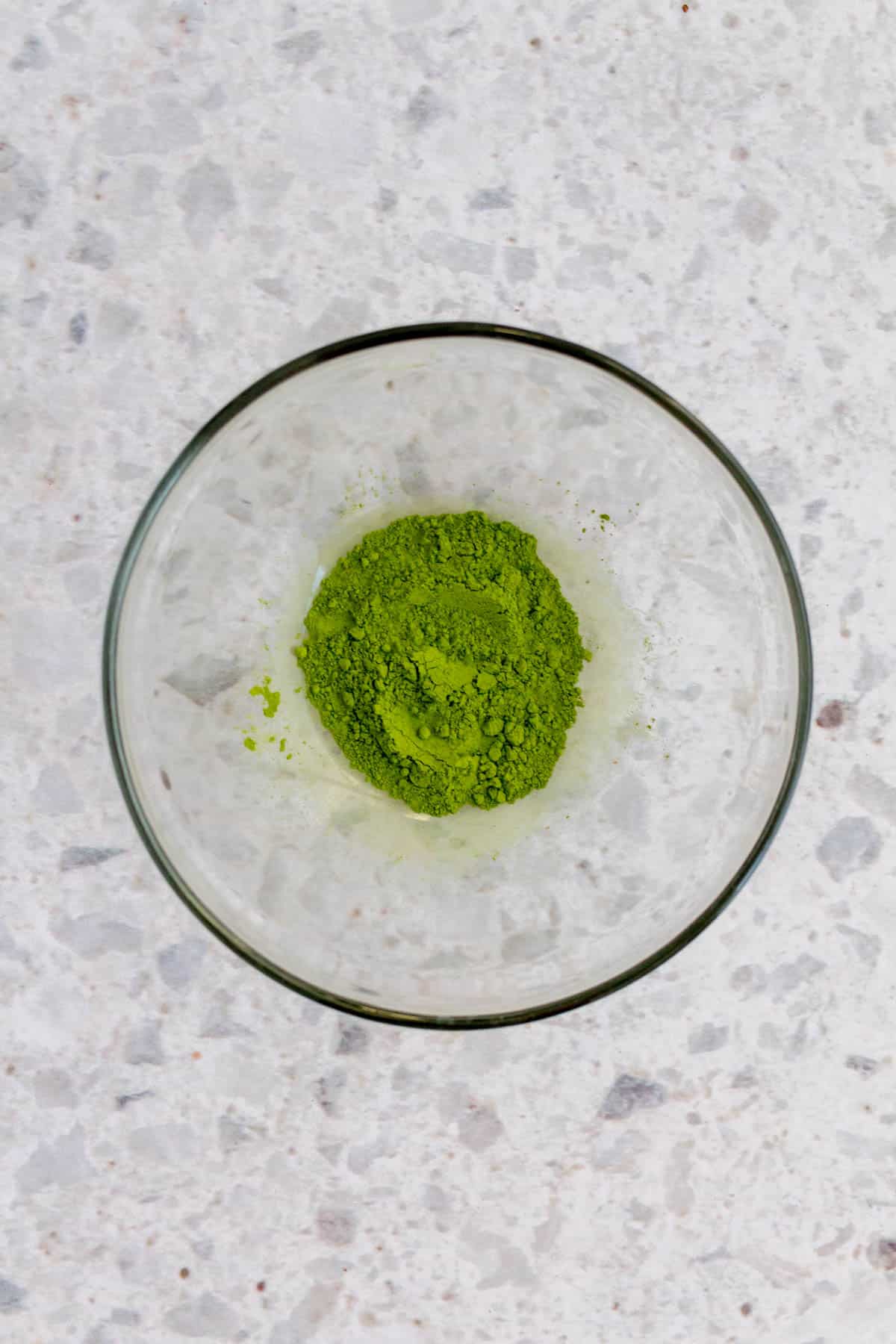 Matcha powder in a bowl.