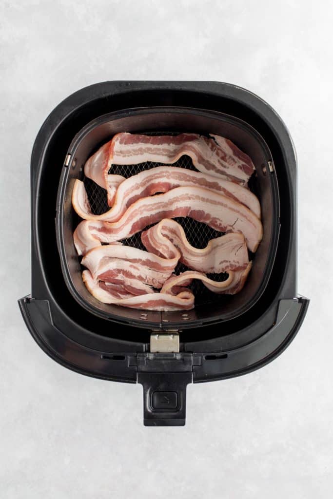 Bacon in an air fryer.