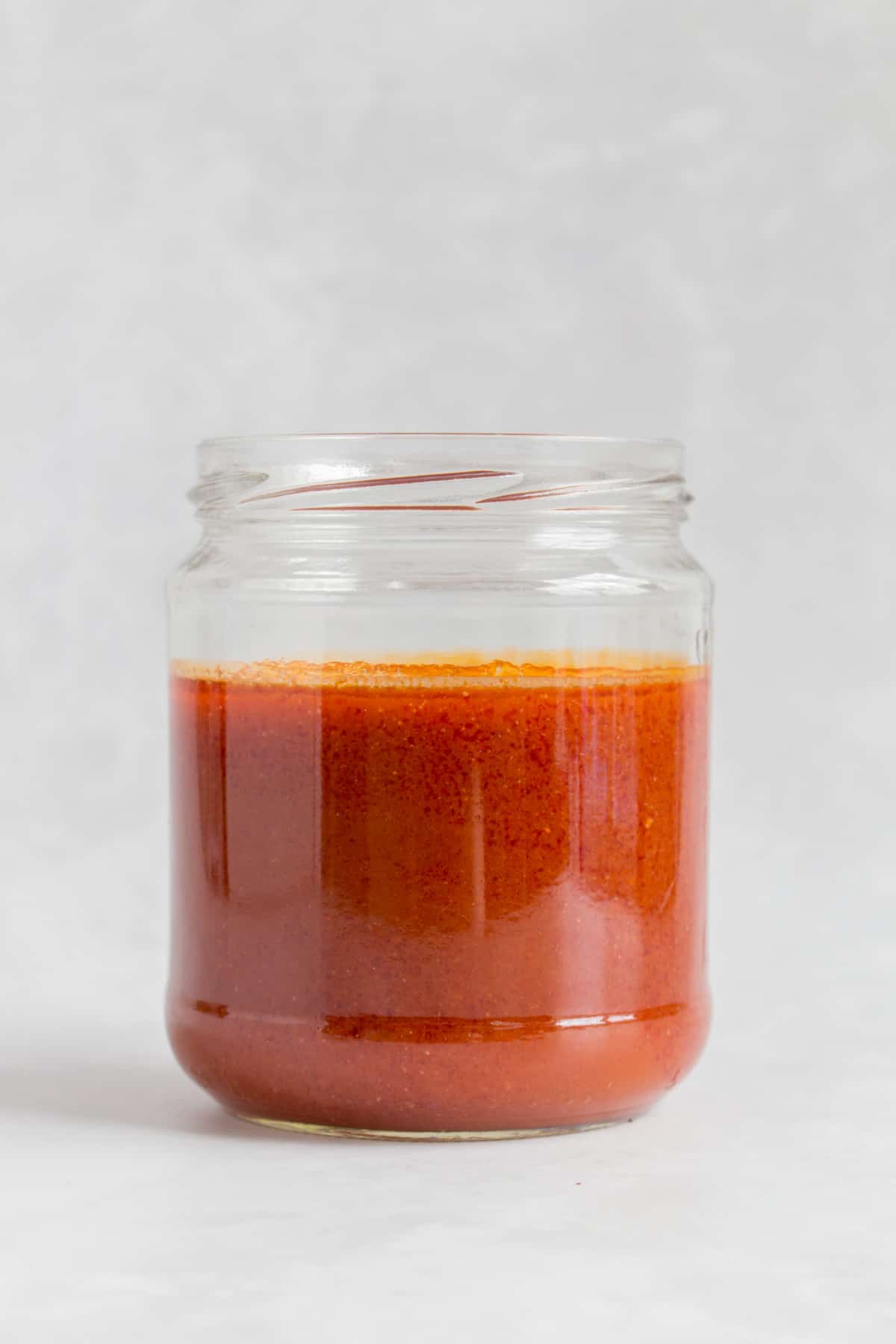 Buffalo sauce in a jar.