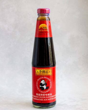 A bottle of oyster sauce.