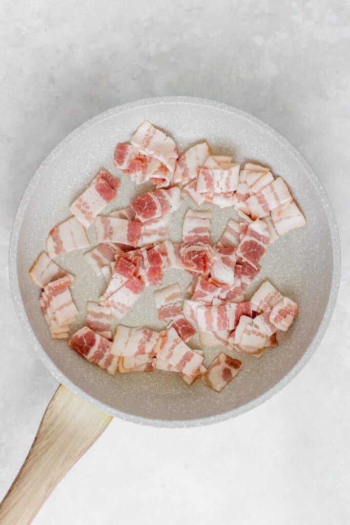 Bacon in a pan.