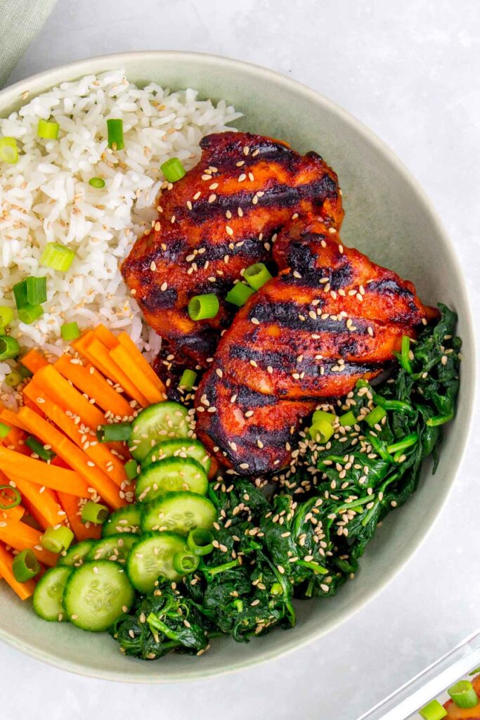 Korean Gochujang Chicken Thighs (Grilled or Stovetop)