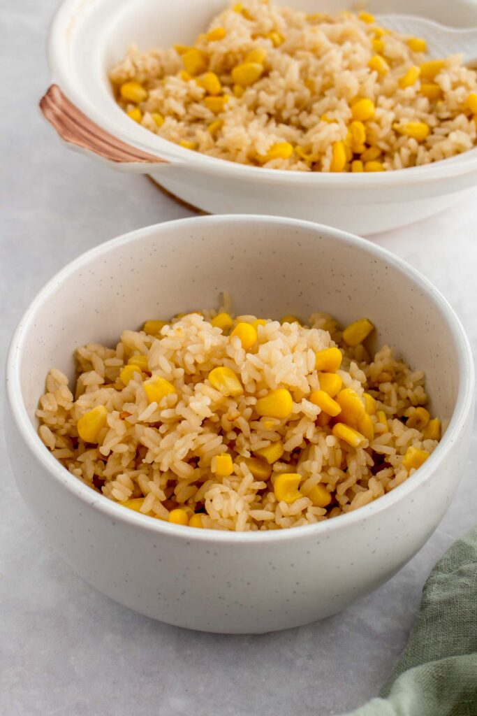 A bowl of corn rice.
