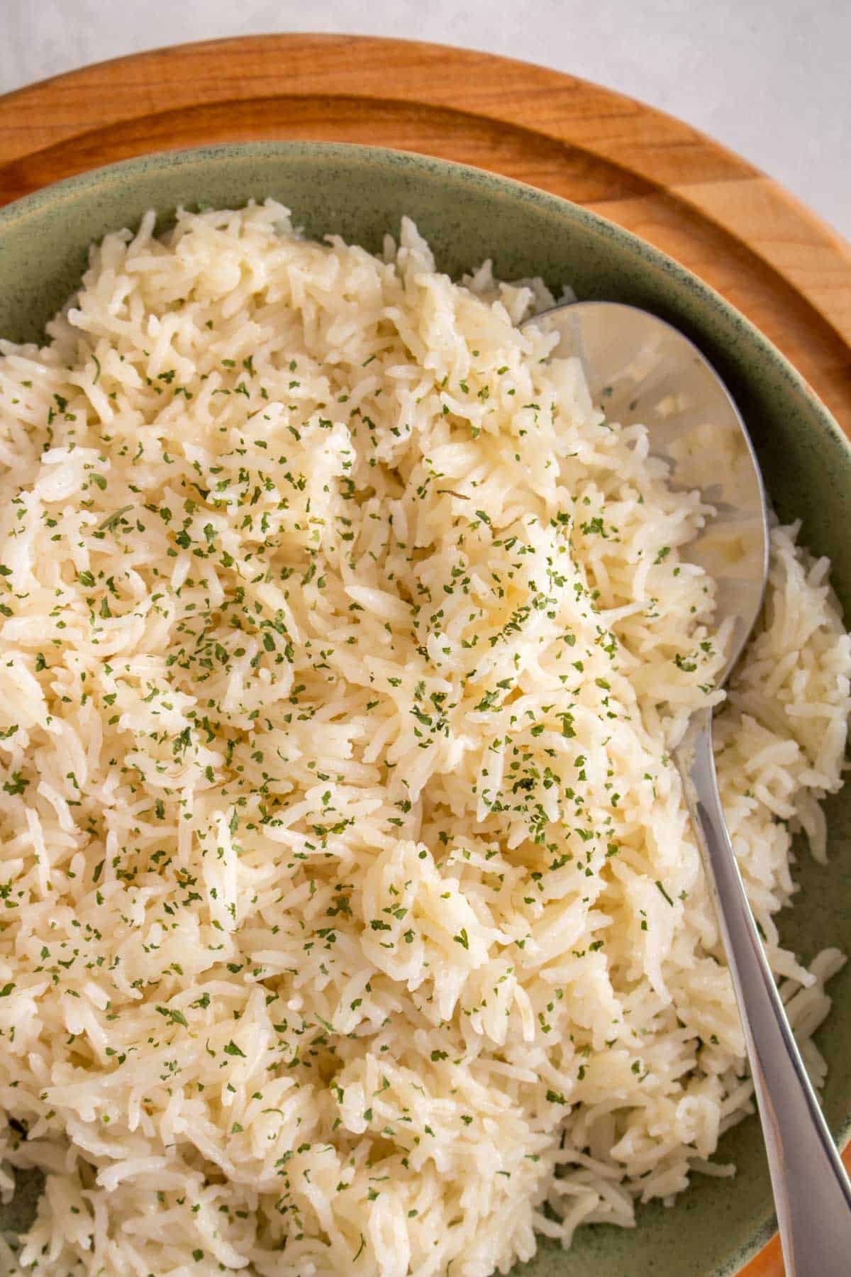 Close up of instant pot basmati rice.