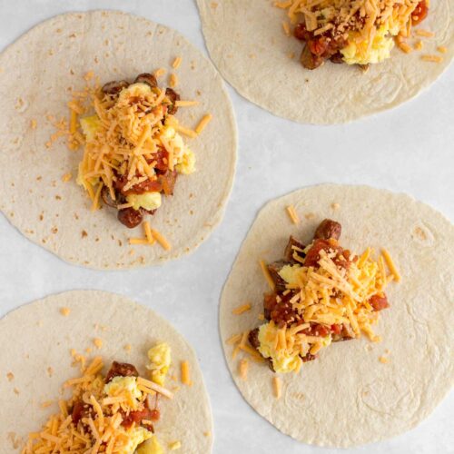 Sausage Breakfast Burrito (Freezer Friendly) Carmy Easy Healthyish Recipes