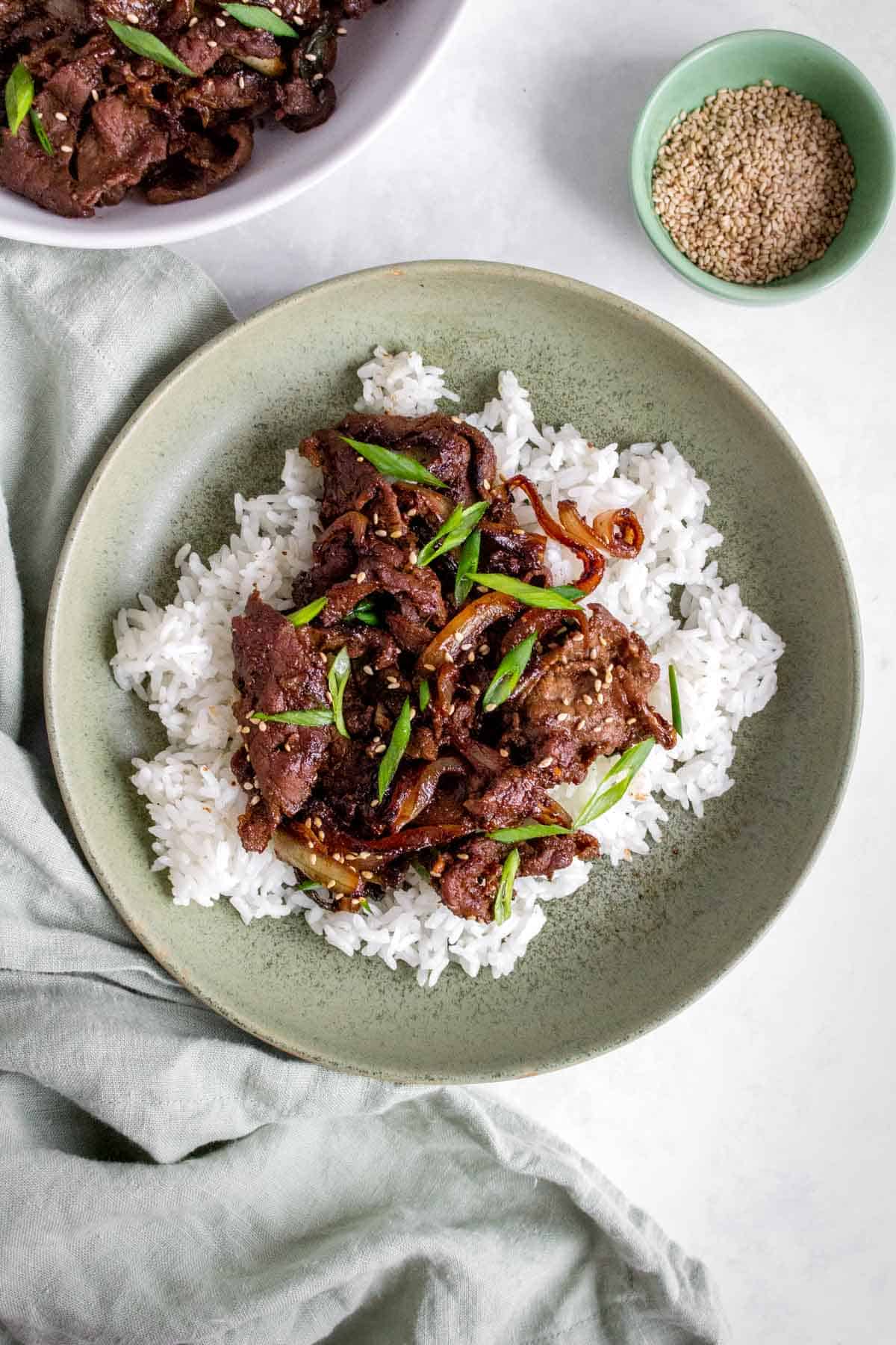 Korean shop style steak