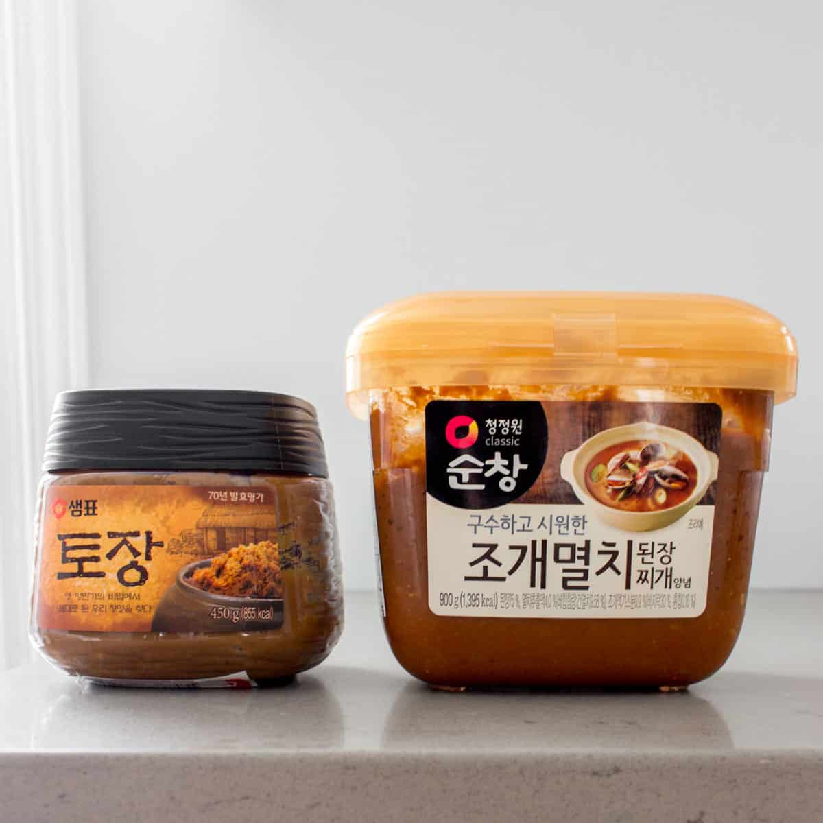 Two types of soybean paste.