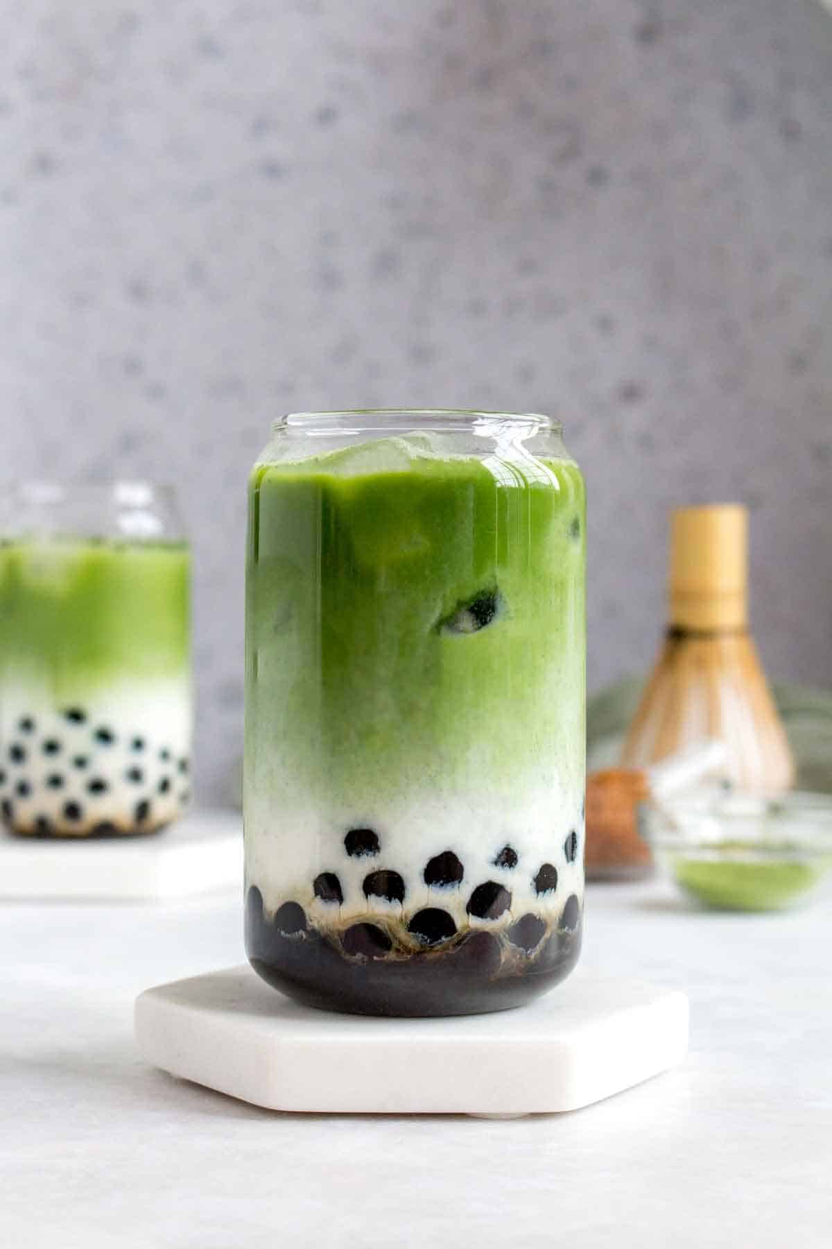 Matcha Bubble Tea with Brown Sugar | How to Make Boba Tea