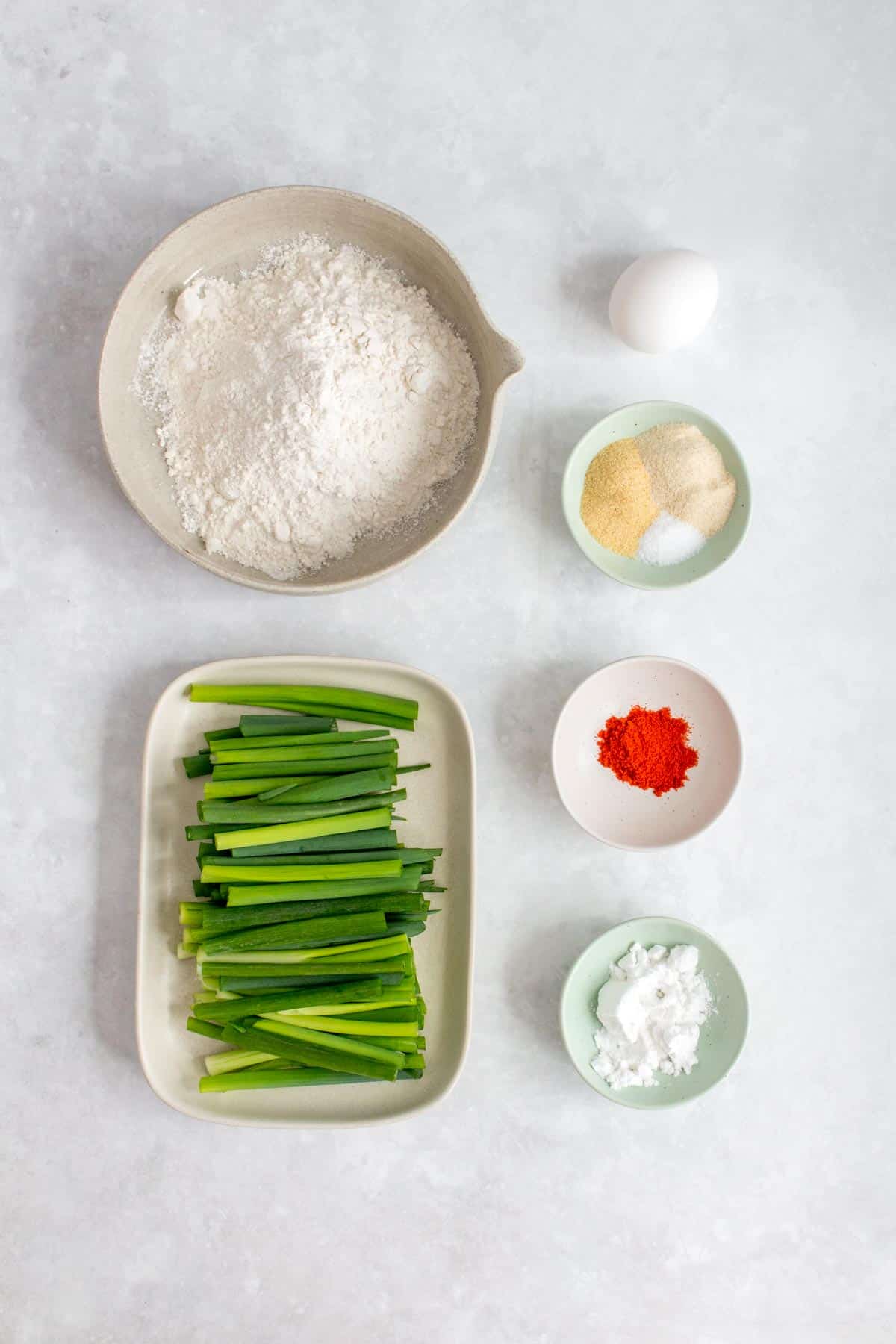 Ingredients needed to make pajeon.