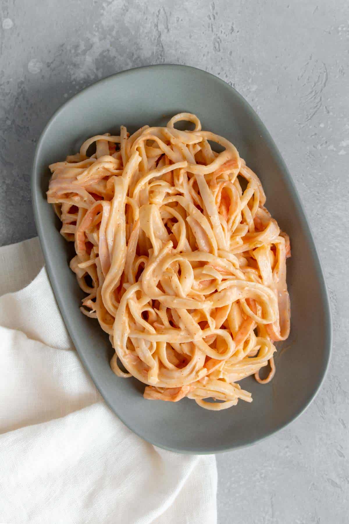 A plate of shredded crab salad.