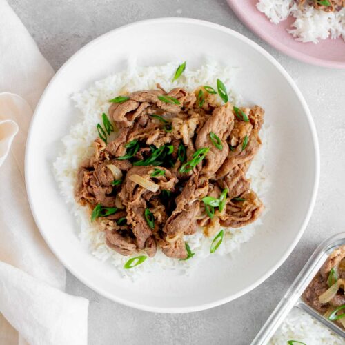 Gyudon (Japanese Beef Bowl) - Carmy - Easy Healthy-ish Recipes