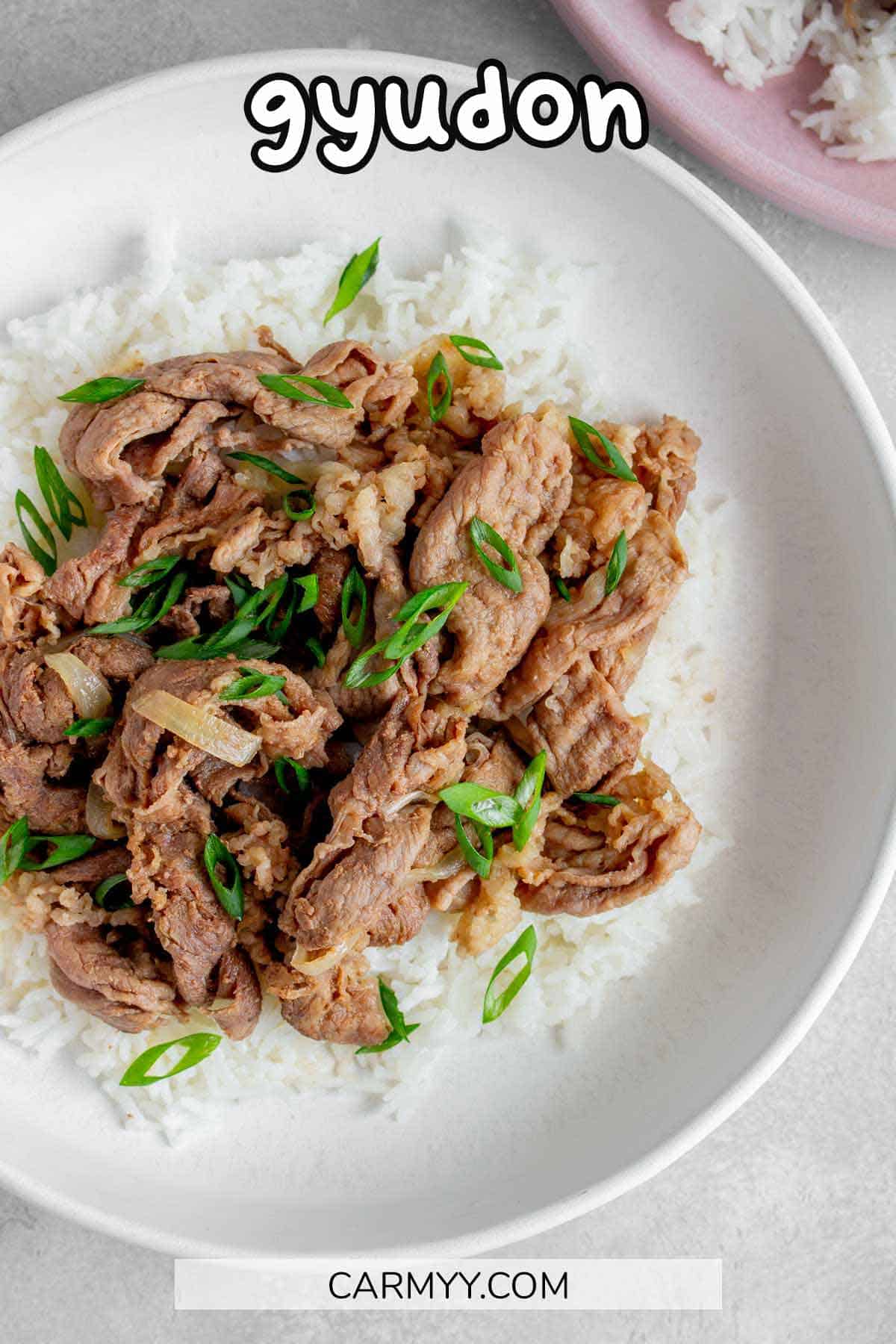 Gyudon (Japanese Beef Bowl) - Carmy - Easy Healthy-ish Recipes