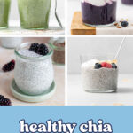 Pinterest graphic for healthy chia pudding roundup.