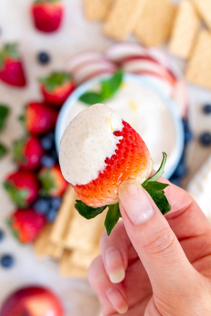 Greek Yogurt Fruit Dip - Carmy - Easy Healthy-ish Recipes