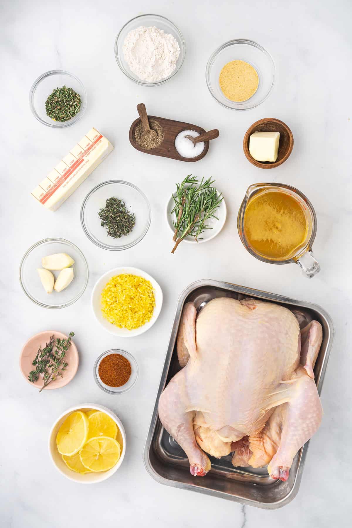 Ingredients needed to make instant pot whole chicken.