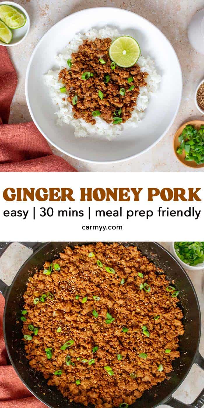 Ginger Honey Ground Pork - Carmy - Easy Healthy-ish Recipes