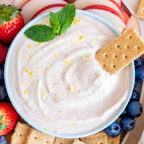 Greek Yogurt Fruit Dip - Carmy - Easy Healthy-ish Recipes