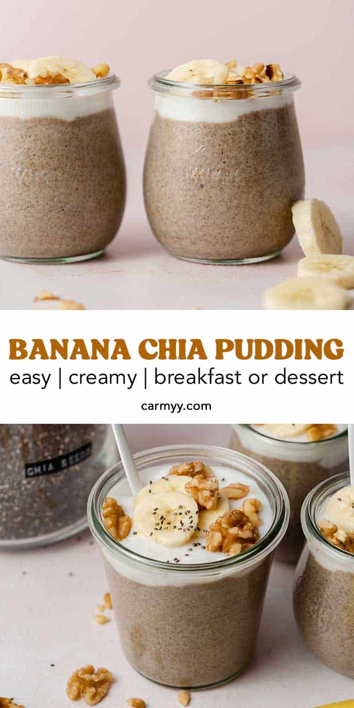 Image showcasing Banana Chia Pudding - Carmy - Easy Healthy-ish Recipes