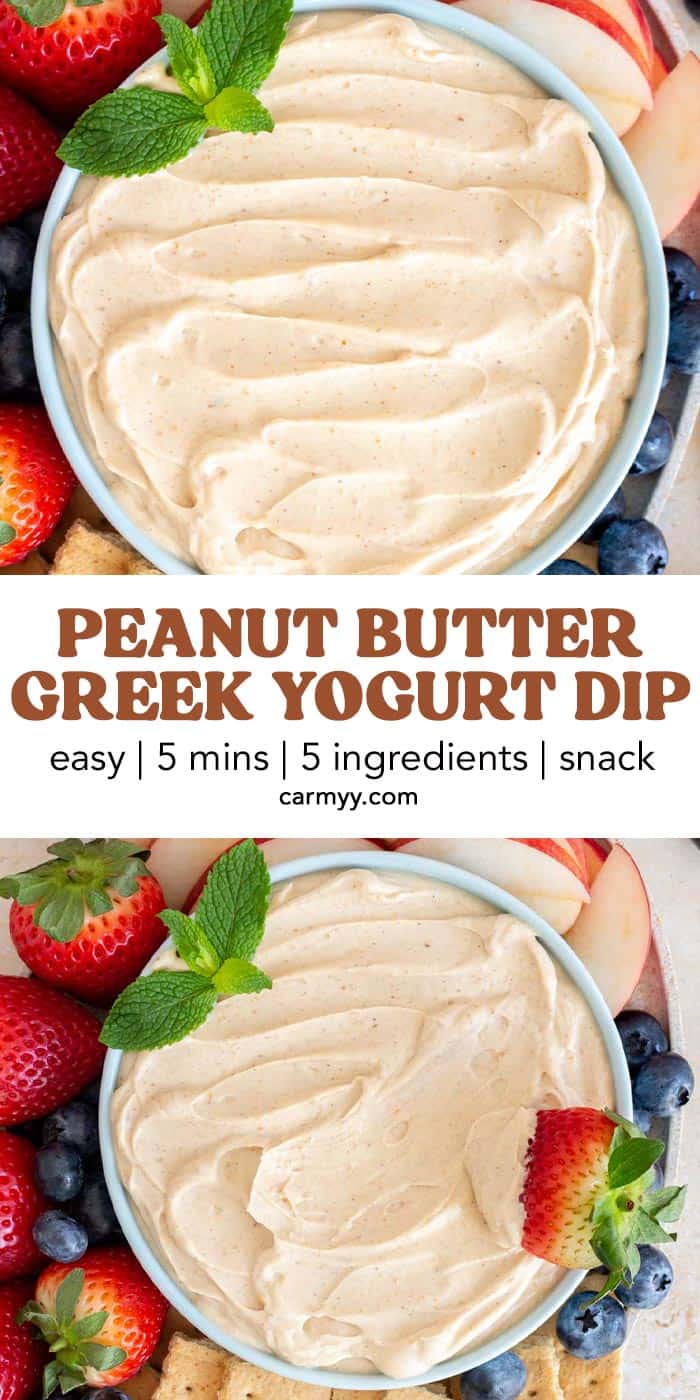 Peanut Butter Greek Yogurt Dip Carmy Easy Healthy Ish Recipes